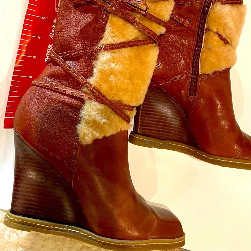 SOLD: Vince Camuto Brown leather boots size 9 made in Brazil SOLD